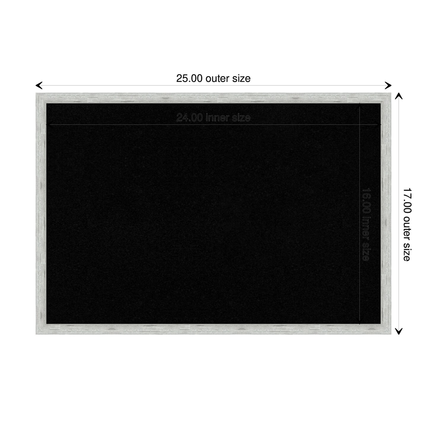 Imprint Wood Framed Corkboard, Black Cork