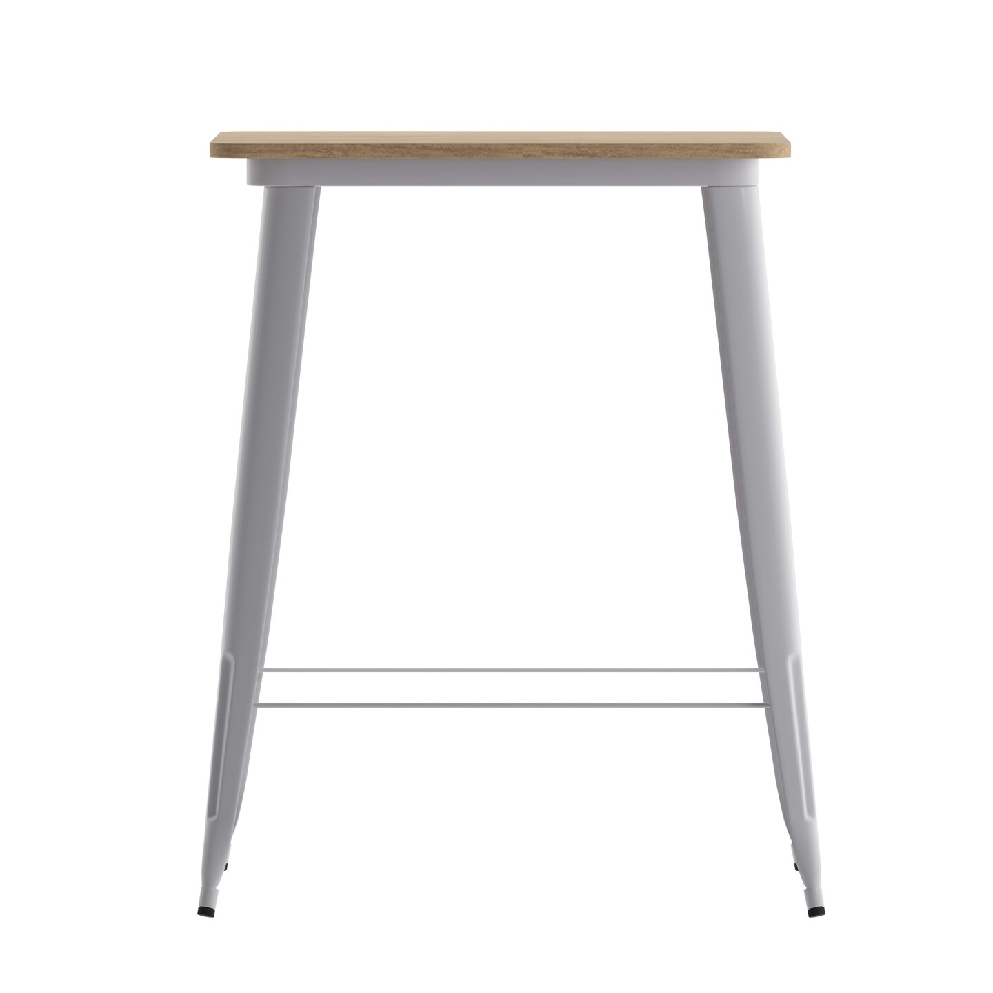 Merrick Lane Dryden Indoor/Outdoor Bar Top Table, 31.5" Square All Weather Poly Resin Top with Steel base