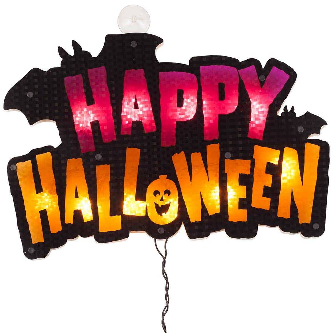 Impact Innovations Impact 16" Lighted "Happy Halloween" Sign Window Silhouette Decoration