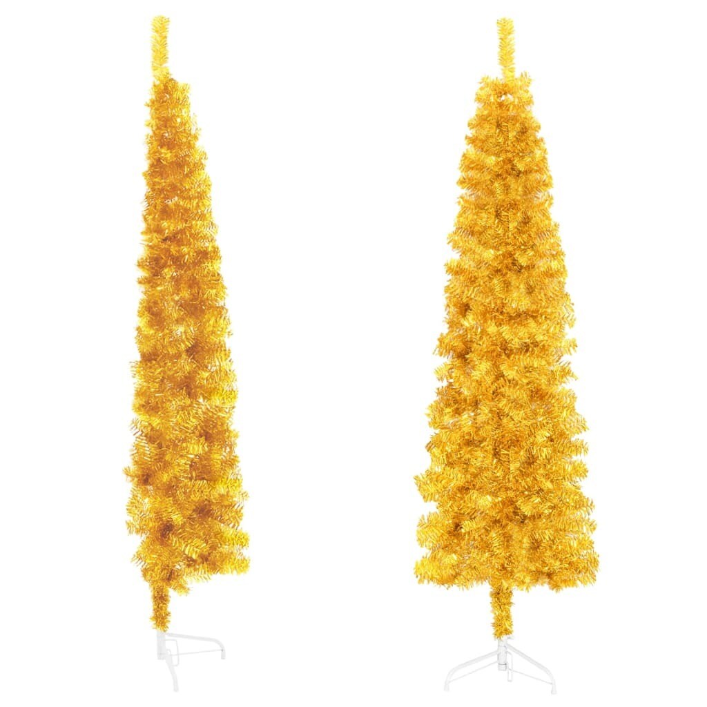 Slim Artificial Half Christmas Tree with Stand