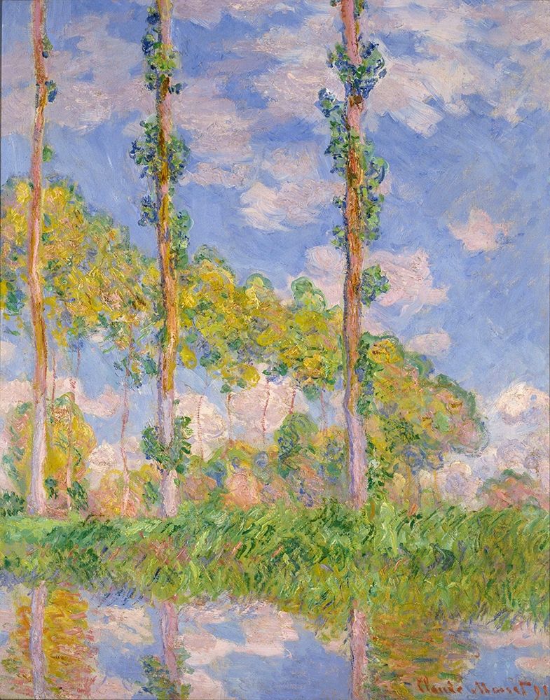 Poplars in the sun Poster Print by Claude Monet # 53116