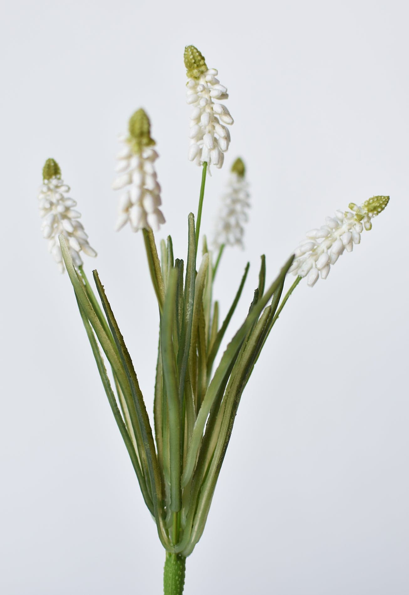 12.5&#x22; Faux White Muscari Bush Grape Hyacinth