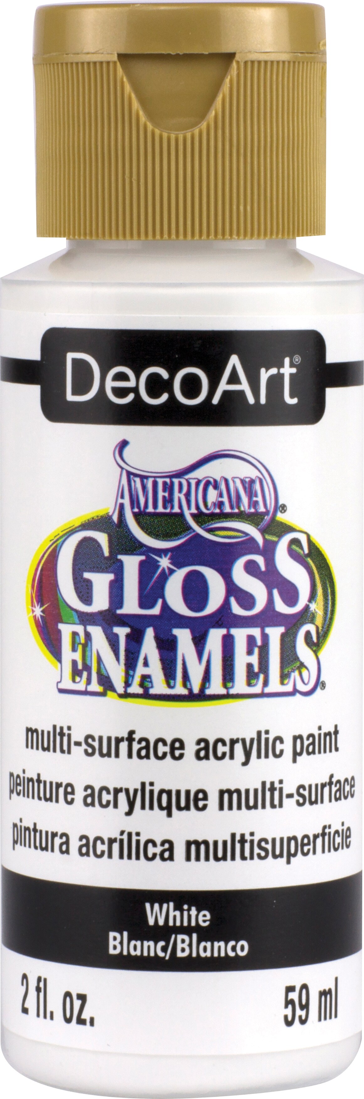 DecoArt Americana Gloss Enamels Acrylic Paint 2oz-White
