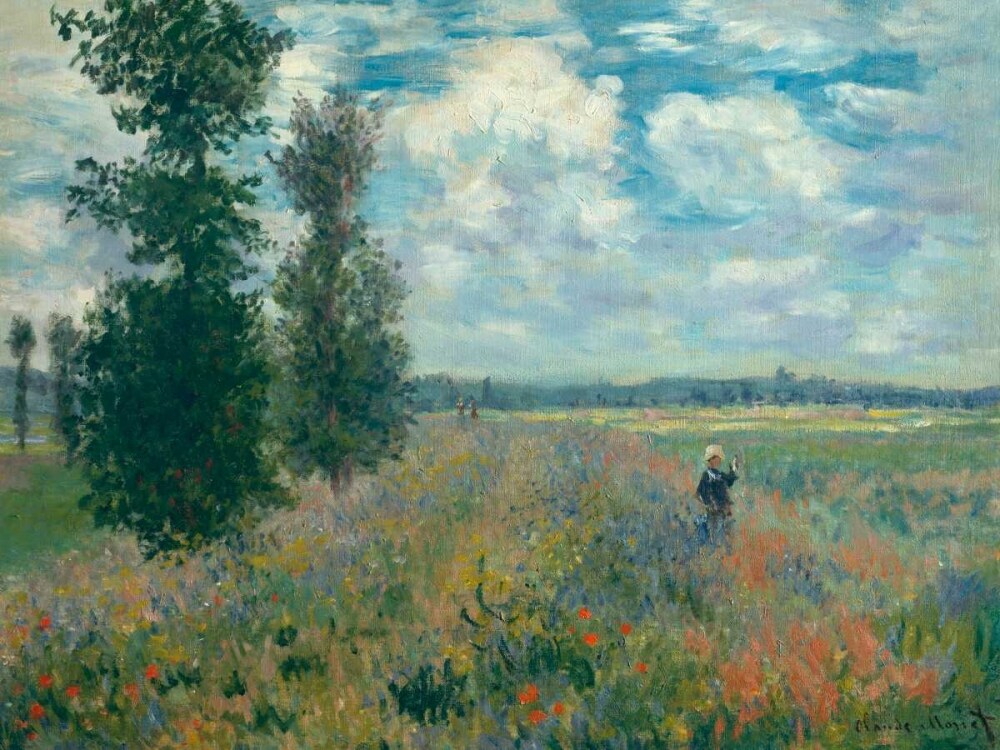 Poppy Fields near Argenteuil Poster Print by Claude Monet - Item # VARPDX3CM3964