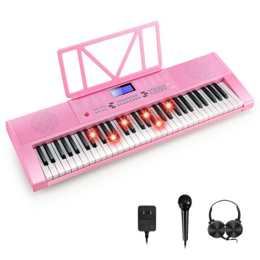 61-Key Portable Multi-functional Electronic Piano Keyboard with 2 Power Supply Modes