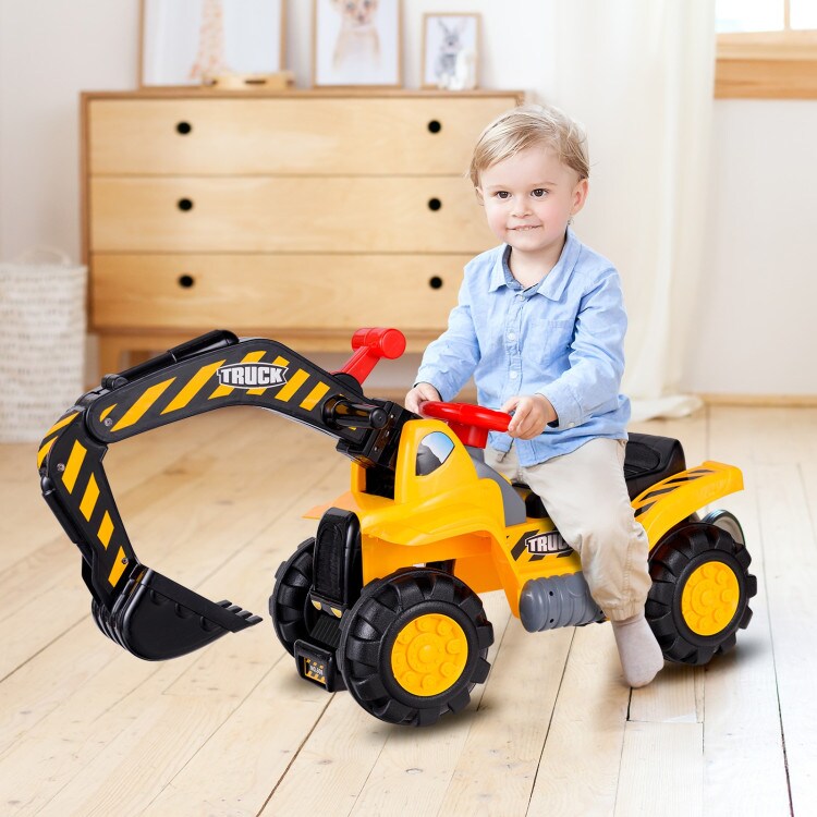 Outdoor Kids Ride On Construction Excavator with Safety Helmet