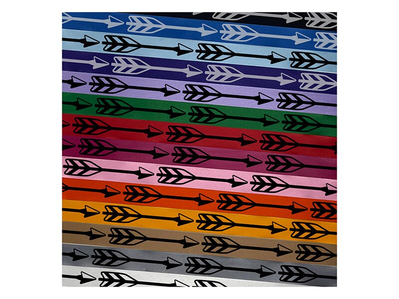 Bow Arrow with Striped Feathers Archery Satin Ribbon for Bows Gift Wrapping - 1&#x22; - 3 Yards