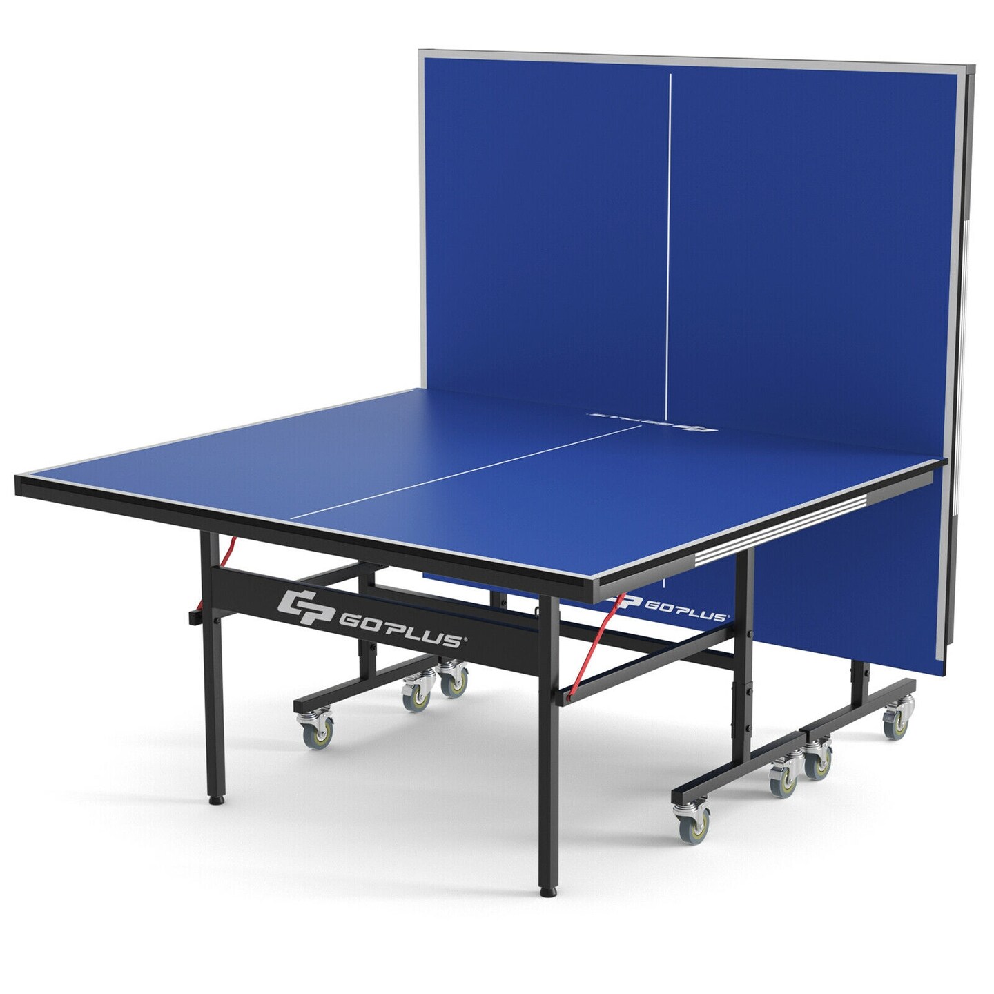 9 x 5 Feet Foldable Table Tennis Table with Quick Clamp Net and Post Set