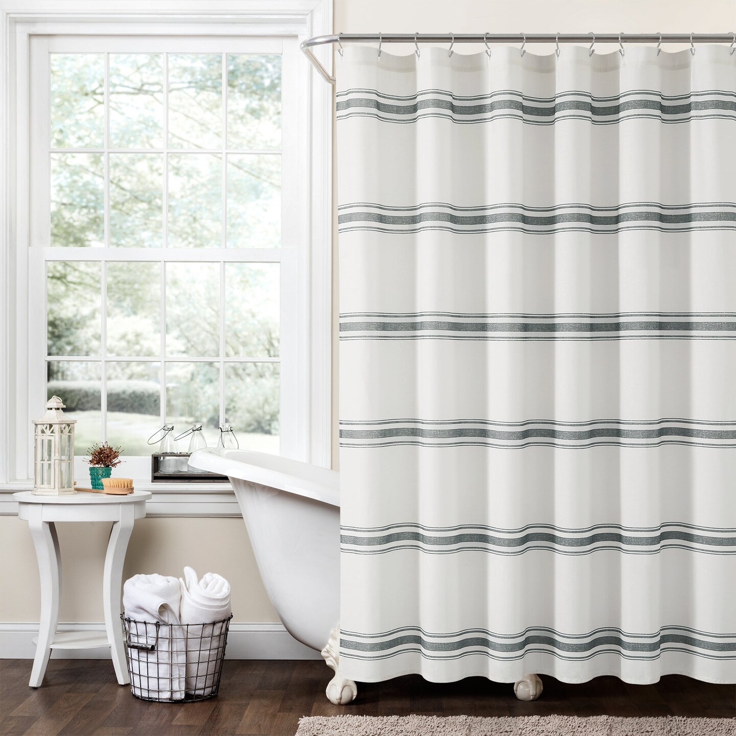 Farmhouse Stripe 100% Cotton Shower Curtain | Michaels