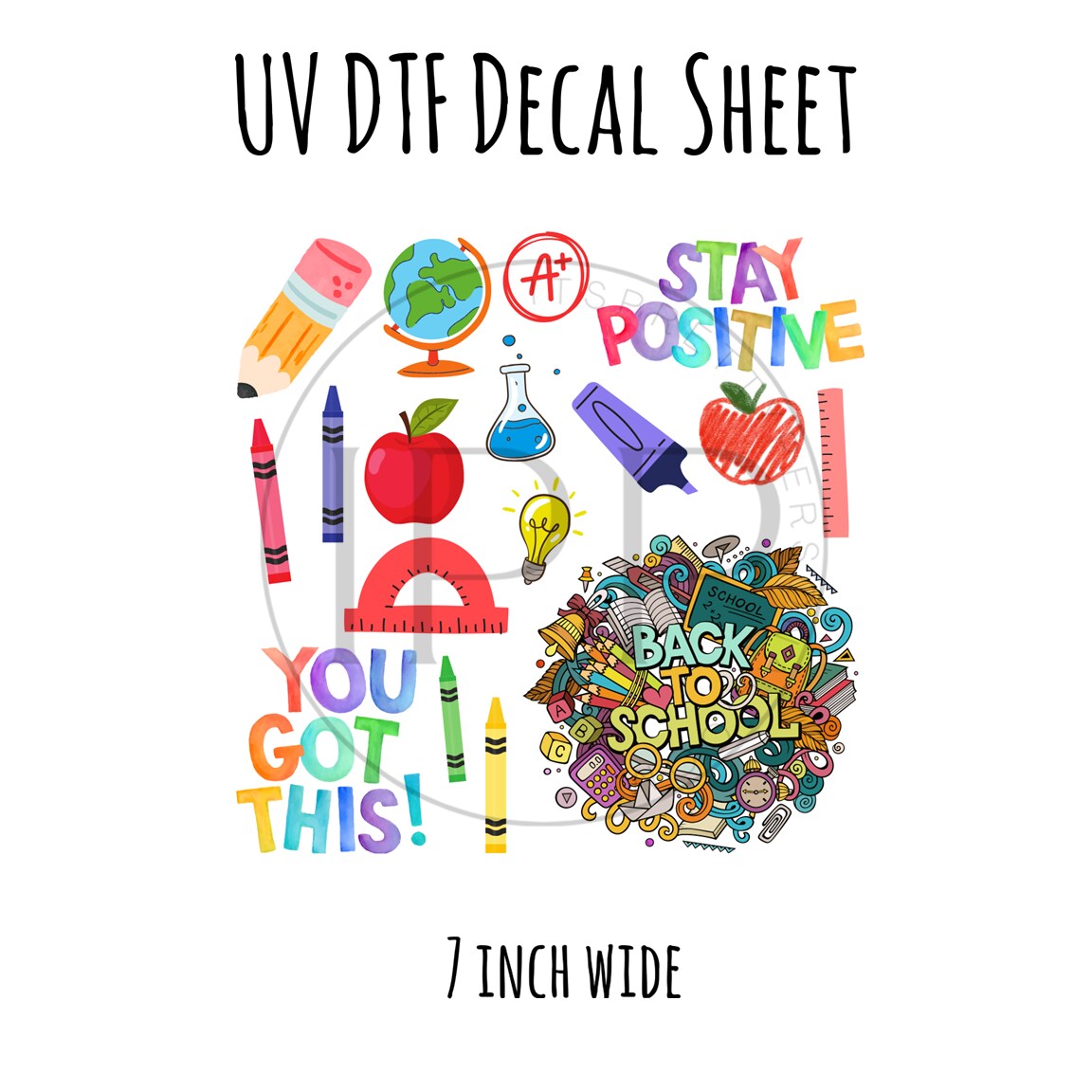 #132- School Quotes- UV DTF Decal SHEET