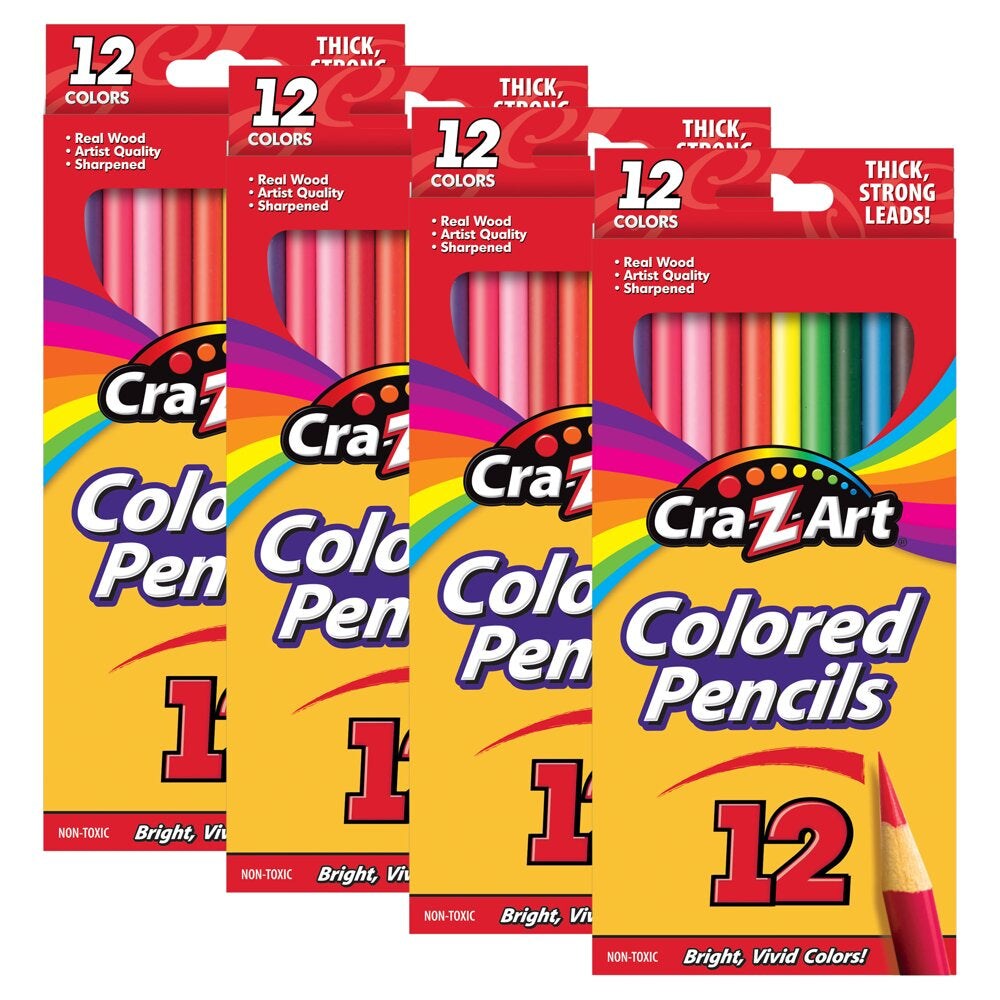 Cra-Z-Art Colored Pencils, 12 Count, Beginner Child to Adult, Back to  School Supplies