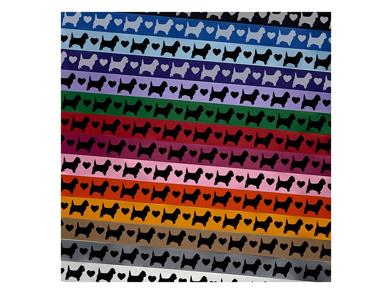 Cairn Terrier Dog Solid Satin Ribbon for Bows Gift Wrapping DIY Craft Projects - 1&#x22; - 3 Yards