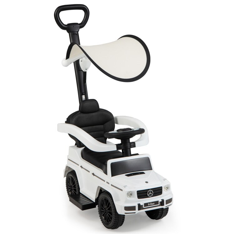 3 In 1 Ride on Push Car Mercedes Benz G350 Stroller Sliding Car with Canopy