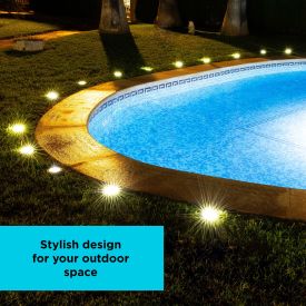 BLACK+DECKER Outdoor Solar Disk Light - 8 Pack (BDSLDK8P)