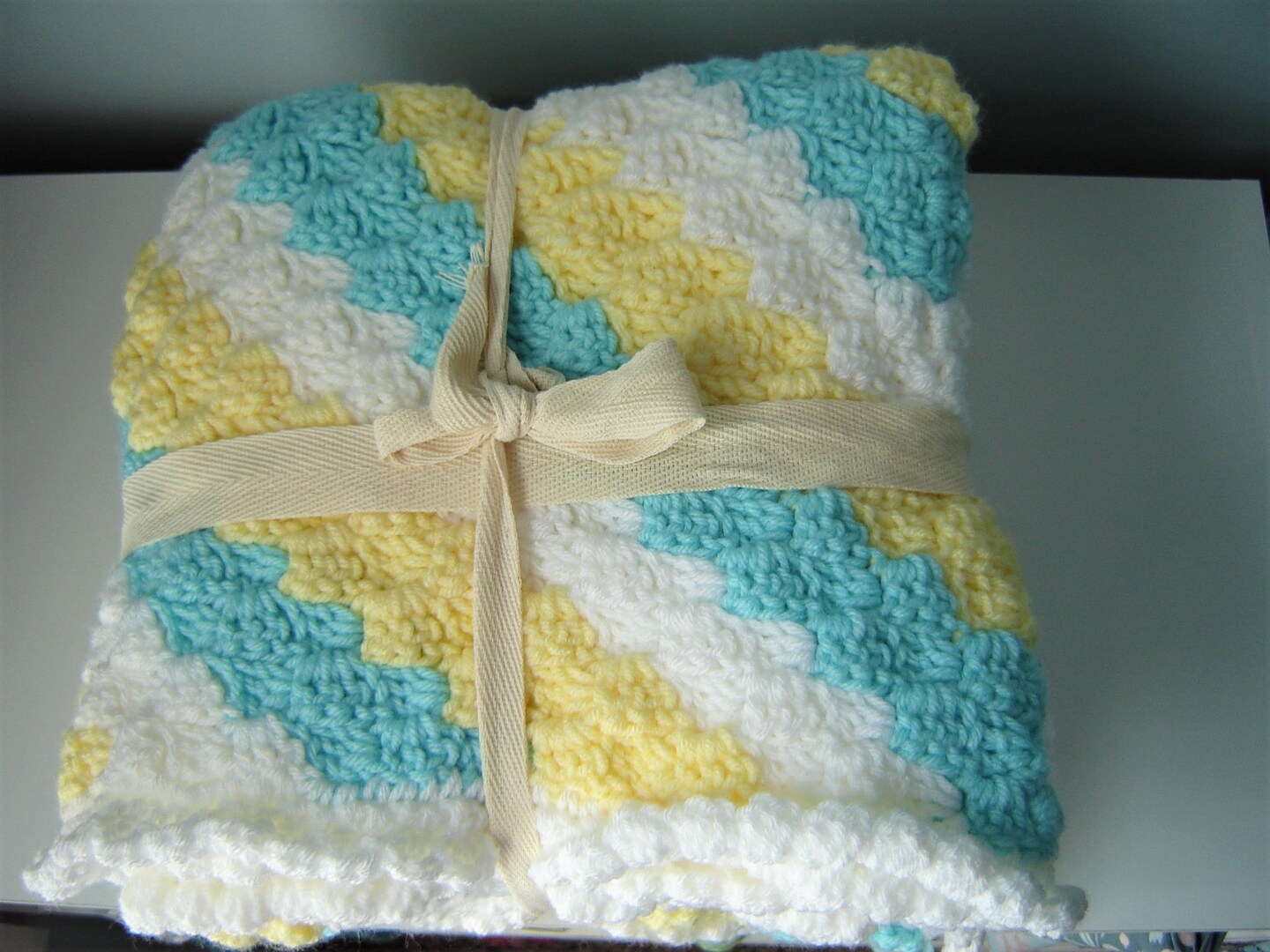 Yellow and Green Baby Blanket, Crochet Baby Blanket Handmade, Knit Baby Blanket, Gender 2024 Neutral Baby Afghan, Baby Girl Afghan, Baby Boy