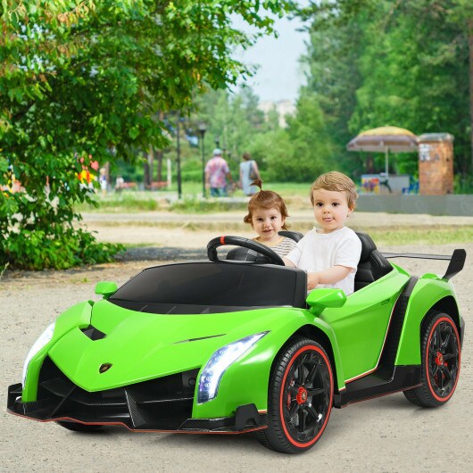 12V 2-Seater Licensed Lamborghini Kids Ride On Car with RC and Swing Function