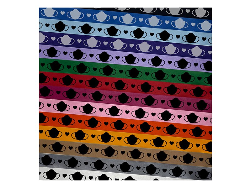 Face Mask Icon Solid Satin Ribbon for Bows Gift Wrapping DIY Craft Projects - 1&#x22; - 3 Yards