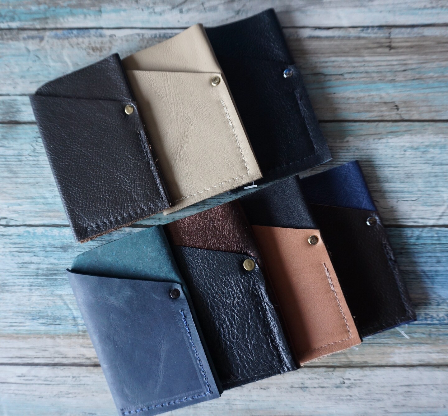 Genuine Leather 3 compartment front pocket wallet, card holder, ID