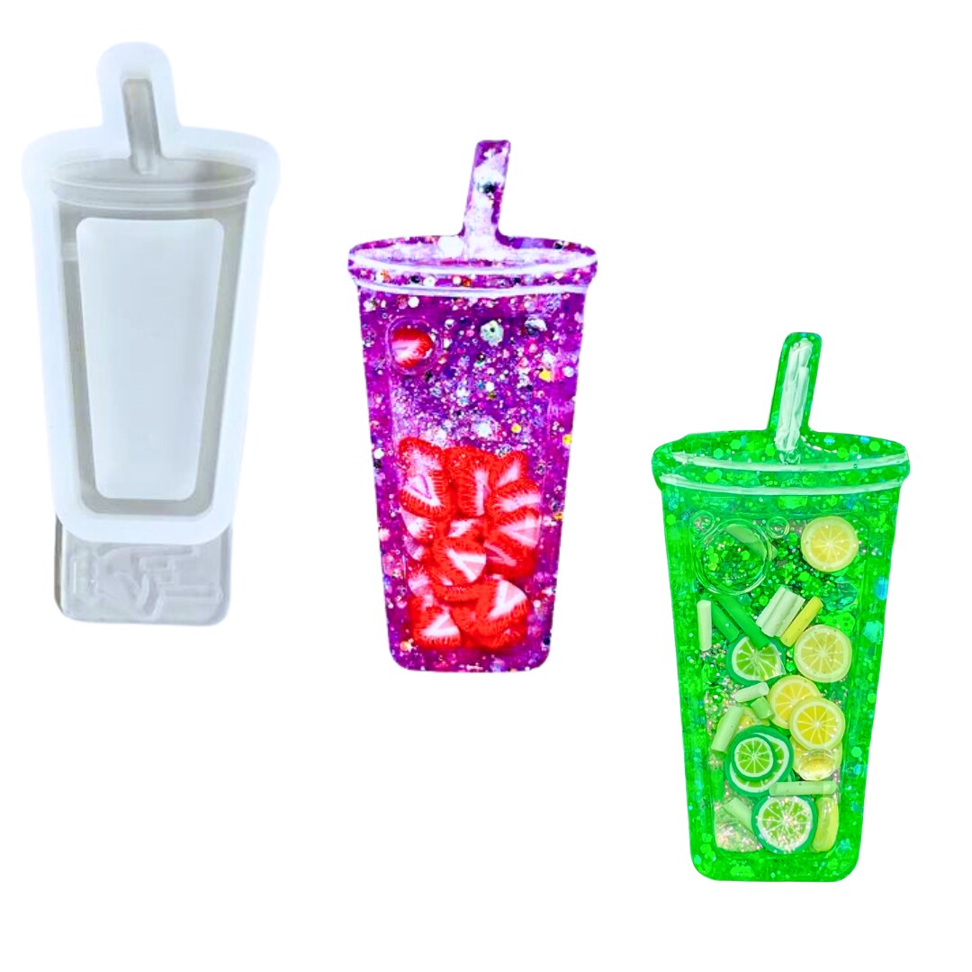 UV Safe Tumbler Badge Reel or Phone Grip Shaker Silicone Mold for Epoxy and UV Resin Art