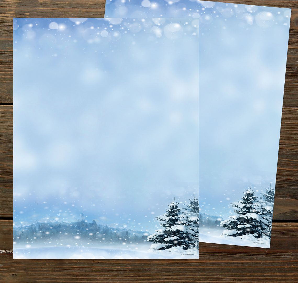 Great Papers! Beautiful Christmas Holiday Letterhead, Invitations and Announcements, Printer Friendly 8.5&#x22; x 11&#x22;, 80 PK