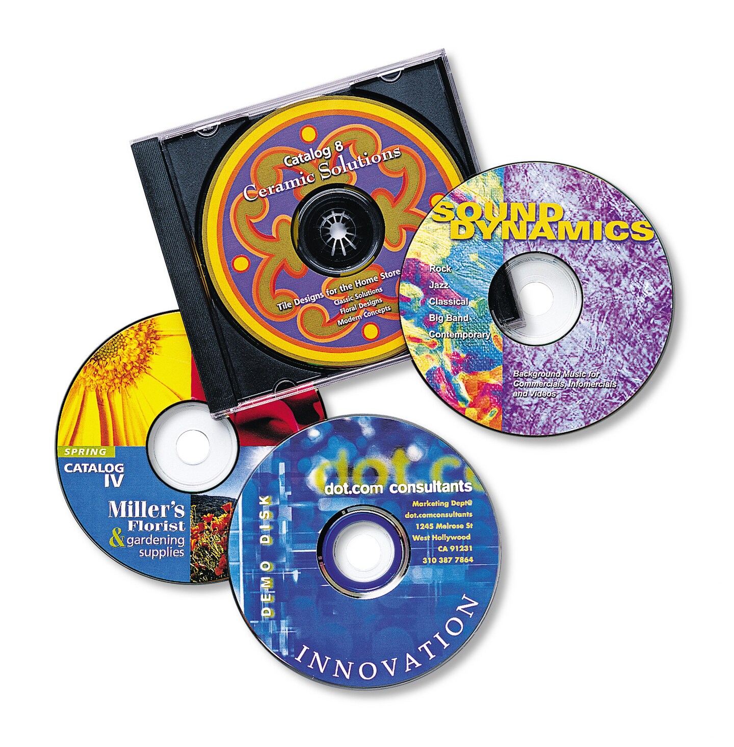 Avery CD/DVD Labels for Color Lasers, 30 Disc Labels &#x26; 60 Spine Labels (6692)