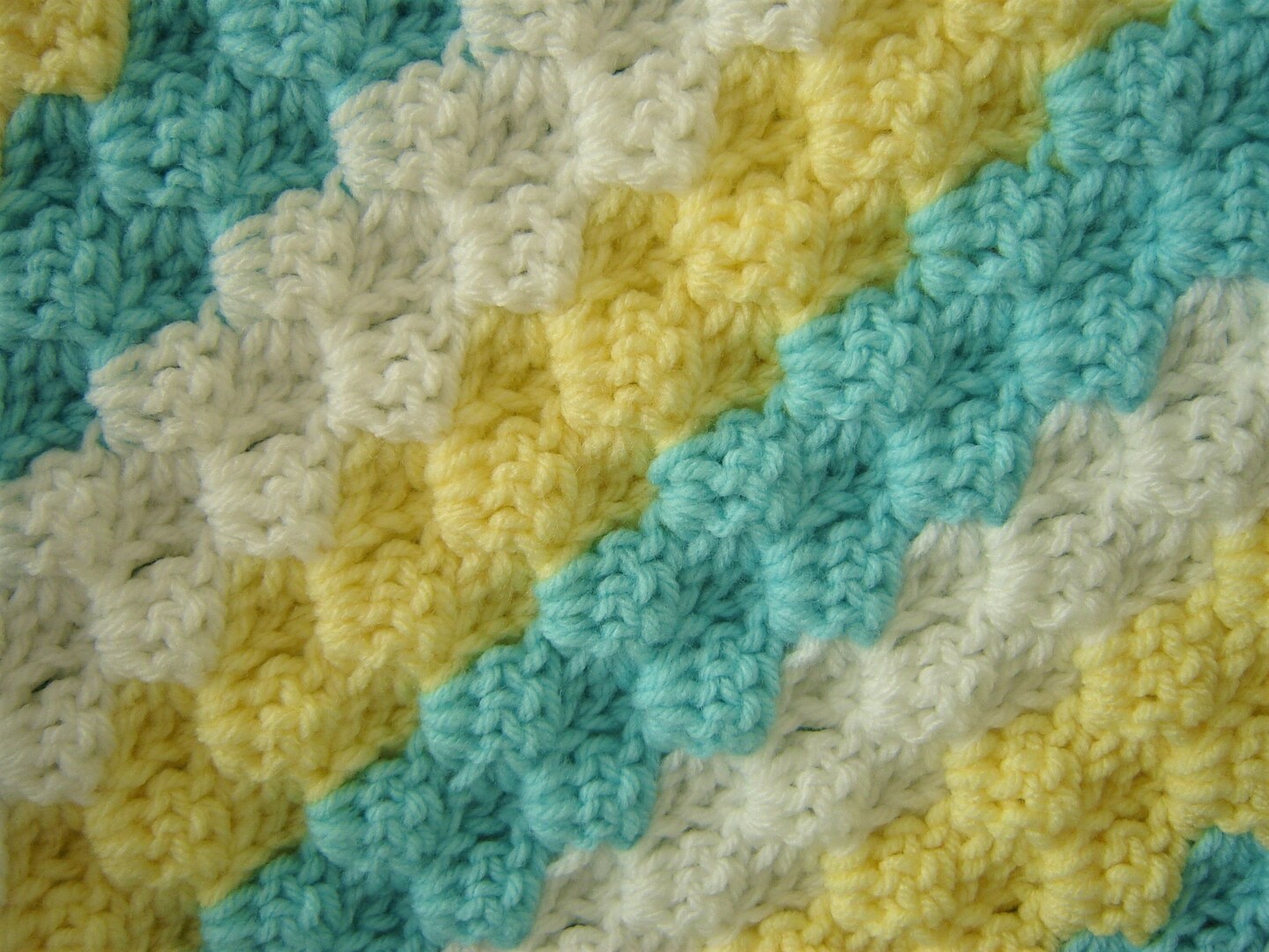 Crochet Blanket In Soft Multi Colors Soft offers Shades Greens, Yellow,Blue, etc. Multi Colors and White /Baby Shower Gift/New Baby Gift