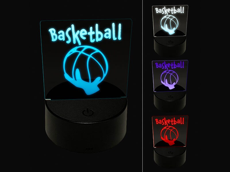 Basketball night light 3d illusion sales