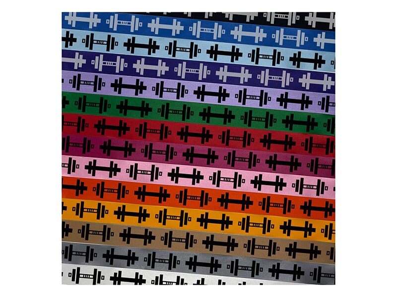 Weight Dumbbell Workout Icon Satin Ribbon for Bows Gift Wrapping - 1&#x22; - 3 Yards