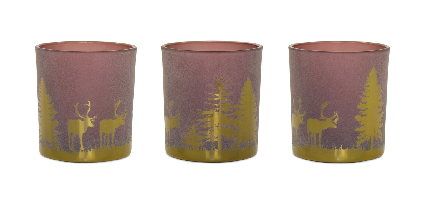 Woodland Deer Votive Holder (Set of 3)