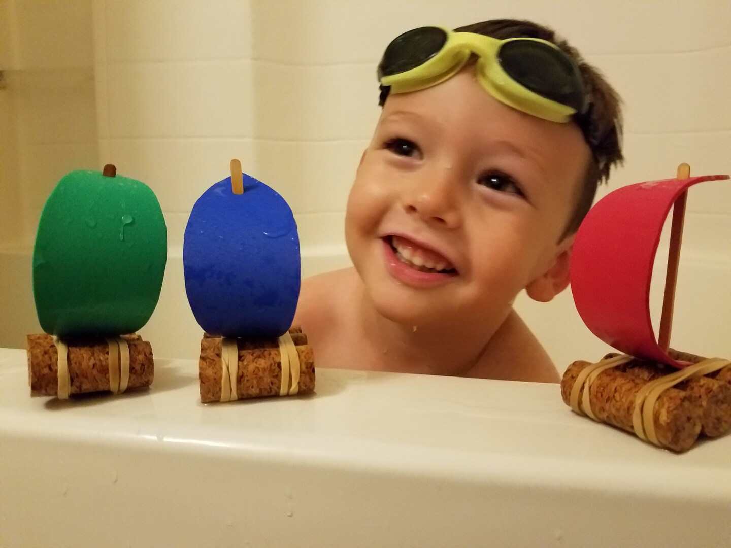 Ink and Trinket Kids Cork Boat Craft Kit, DIY Toy