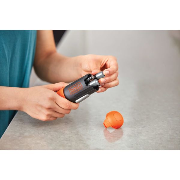 BLACK+DECKER Cordless Screwdriver with AA Batteries and 5 Fastening Bits  (BCF601AA)