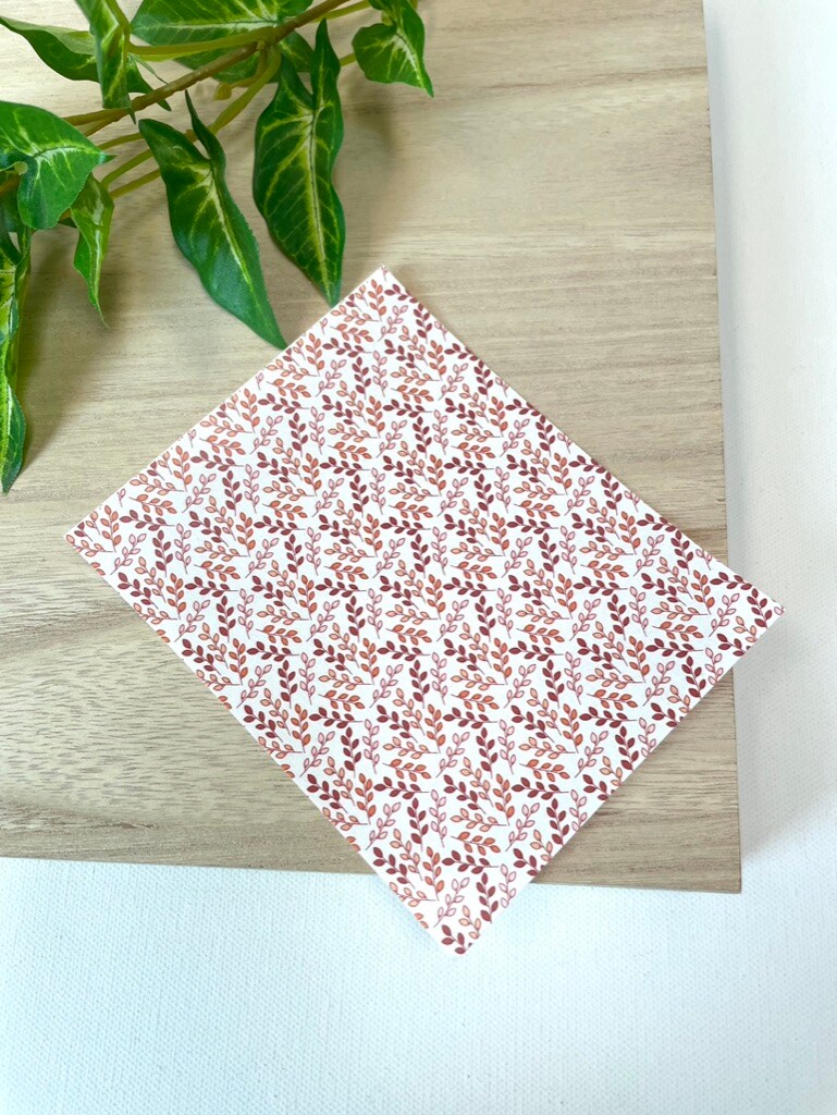 Fall Lined Leaves Transfer Paper for Polymer Clay Water Soluble