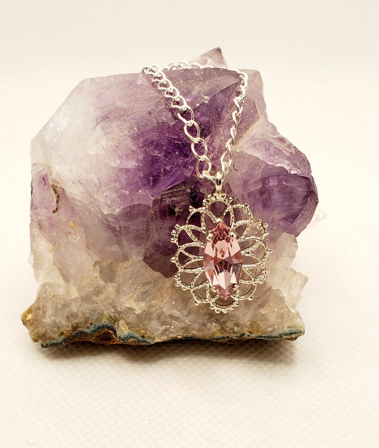 Amethyst Crystal Necklace | Amethyst crystal necklace, Crystal necklace  pendant, Amethyst crystal