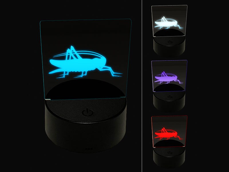 Grasshopper Insect Solid 3D Illusion LED Night Light Sign Nightstand Desk Lamp