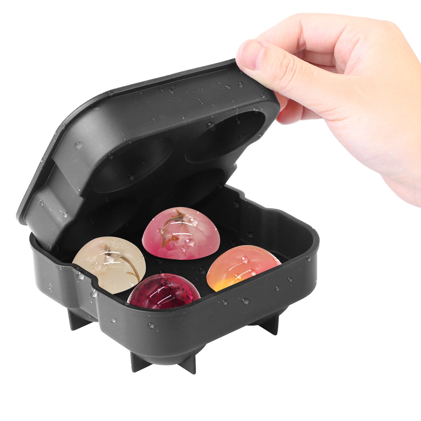 Eggracks By Global Phoenix 4-Ball Silicone Ice Mold for Whisky/Bourbon