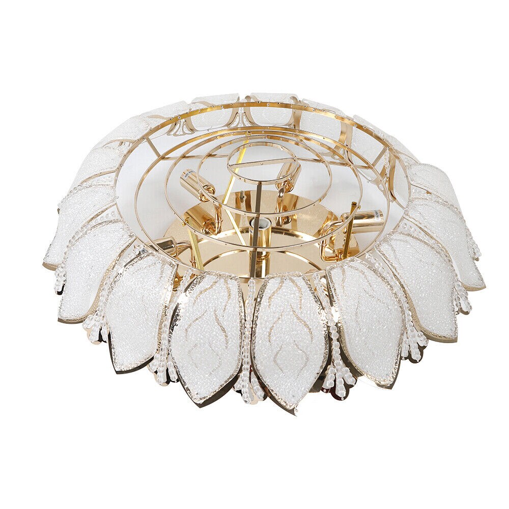 Kitcheniva 23.5&#x22; Modern Luxury Crystal Chandelier Flush Mount 7 Heads