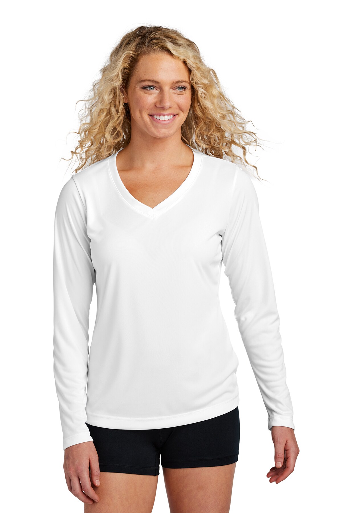 Sport-Tek&#xAE; Women&#x27;s Long Sleeve PosiCharge Competitor V-Neck Tee