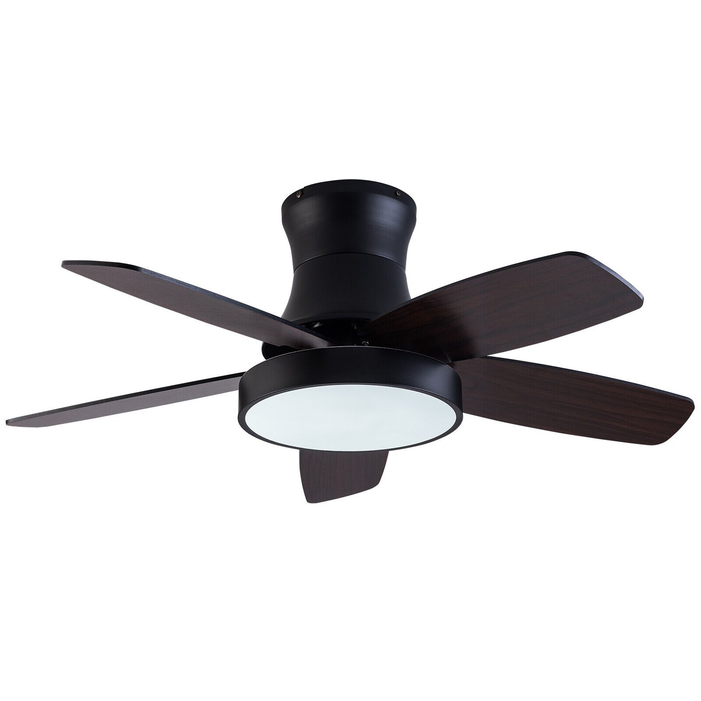 Kitcheniva Black 42 in Ceiling Fan with Light 5 Blades With Remote