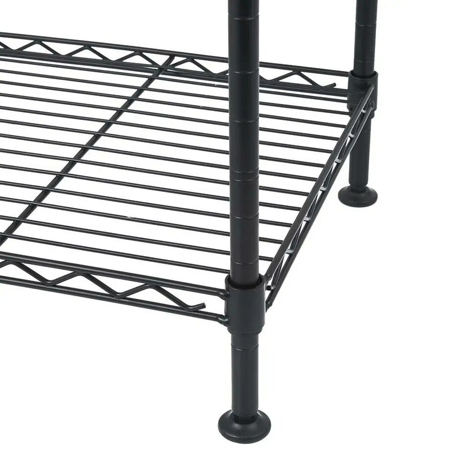 4-Shelf Adjustable Storage Shelving Unit Organizer Wire Rack Metal