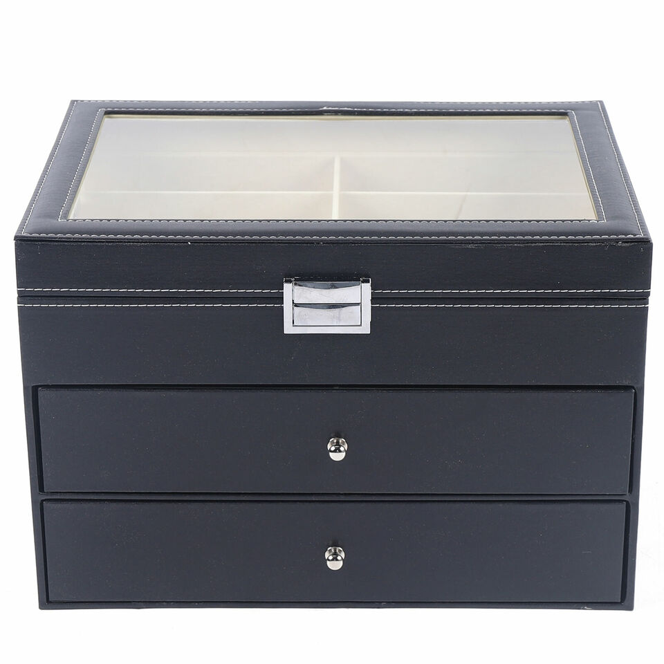 Sunglasses Organizer Box, 24 Slot Eyeglasses Display Case Storage