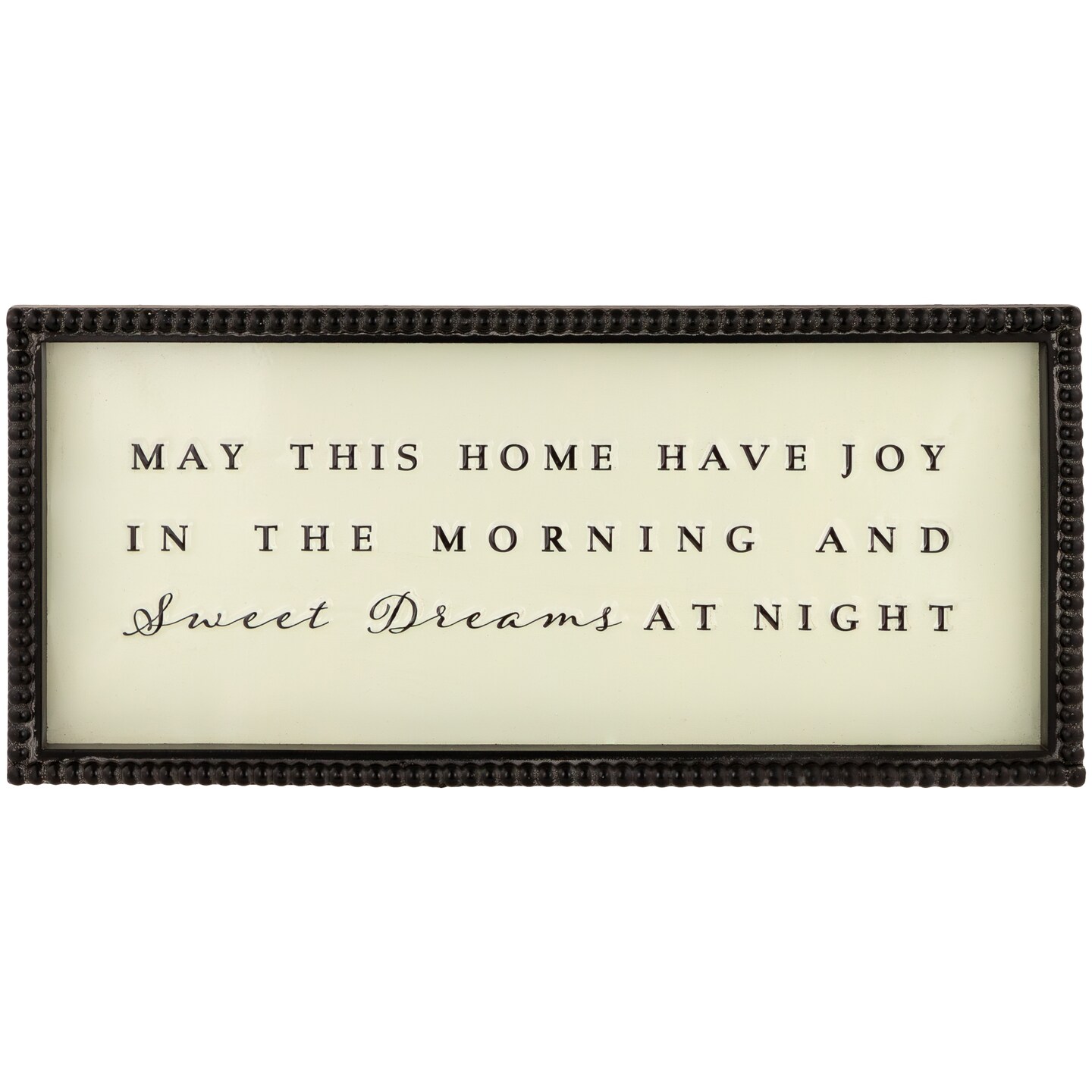 Northlight Joy and Sweet Dreams Framed Metal Wall Sign - 17.75&#x22;
