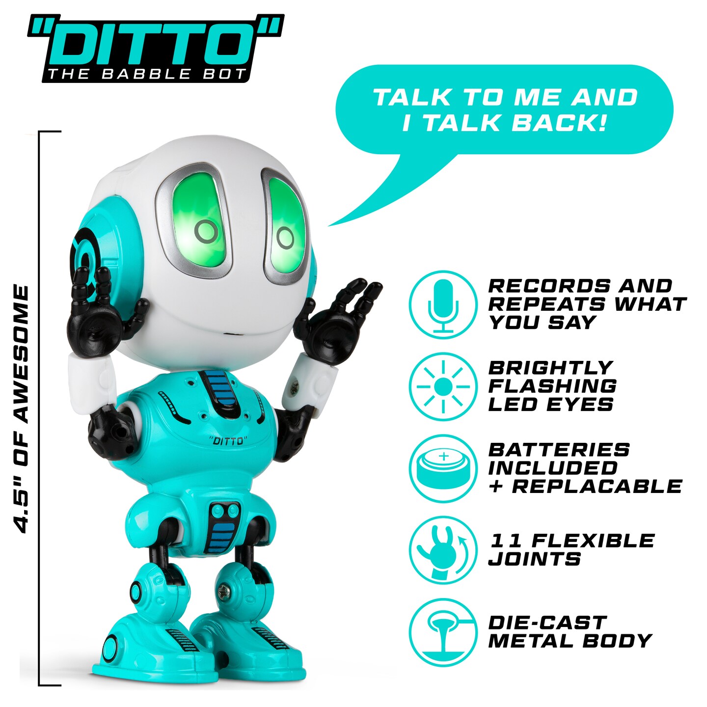 Force1 Ditto Mini Voice Changer Robot Toy for Kids