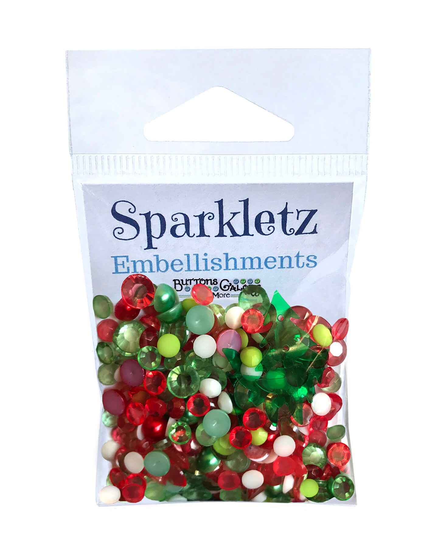 Buttons Galore Sparkletz DIY Craft Embellishments 30 Grams - 3 Packs of Christmas Carnival