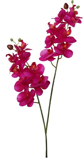 Set of 24 Vibrant 22&#x22; Fuchsia Phalaenopsis Orchids with 16 Flowers Each - Artificial Indoor/Outdoor Floral Decor for Home, Office, and Events