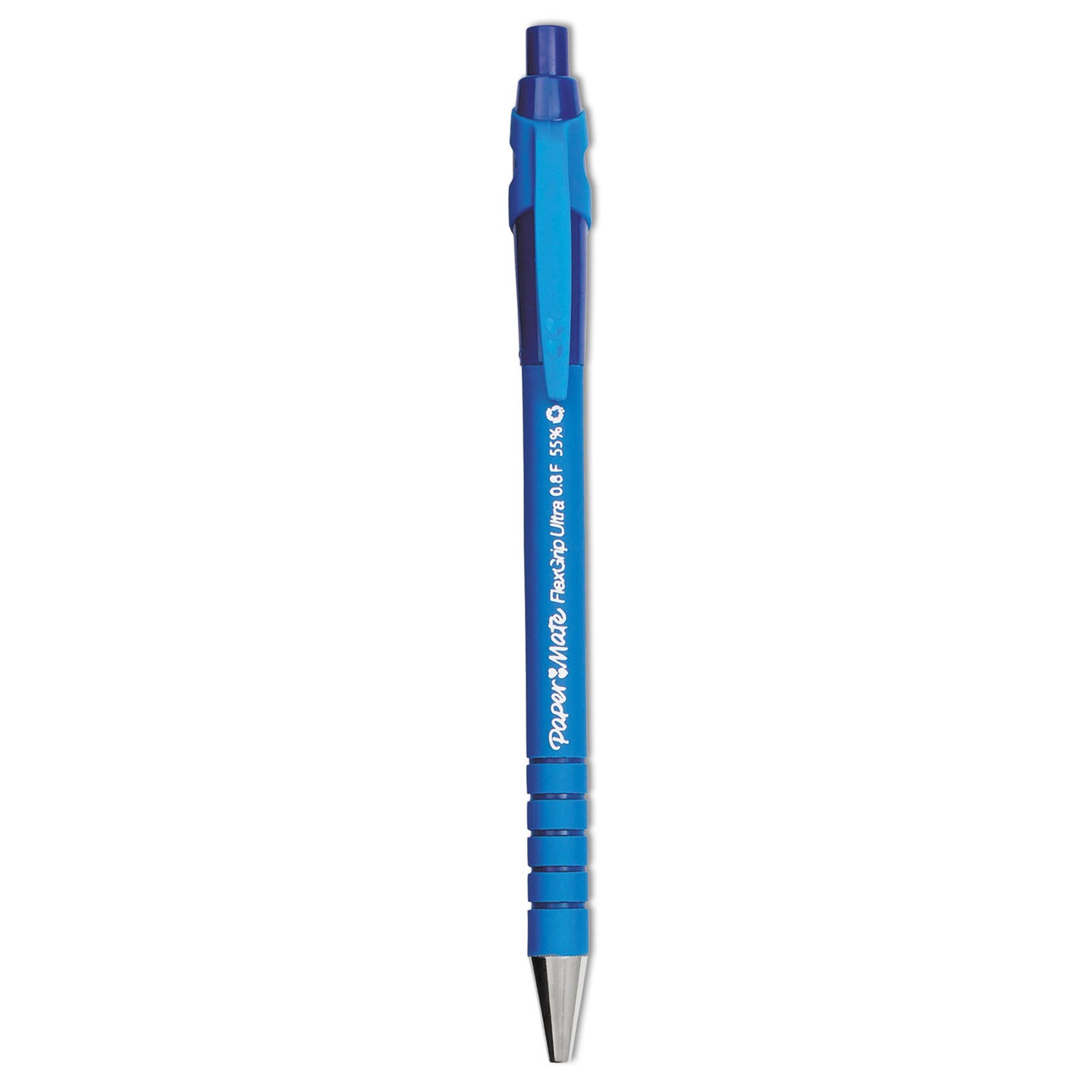 Papermatereg; FlexGrip Ultra Recycled Ballpoint Retractable Pen Blue Ink Fine Dozen