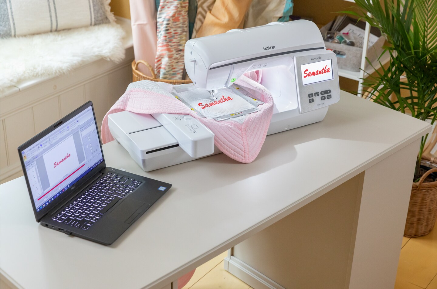 Brother Innov-is NQ1700E Embroidery Machine 10x6 With Embroidery Hoop and Software Bundle