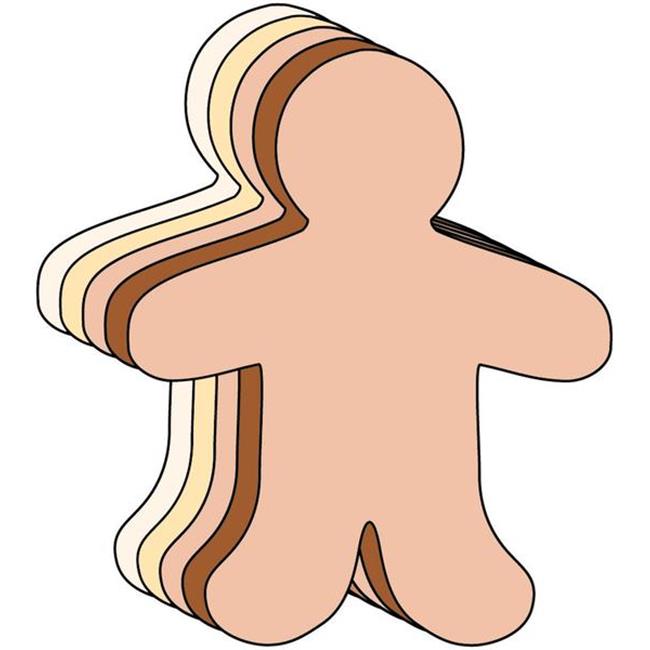 Creative Shapes Etc 6 x 7 in. Large Multicultural Creative Cut-Out, Person - 31 Sheets per Pack