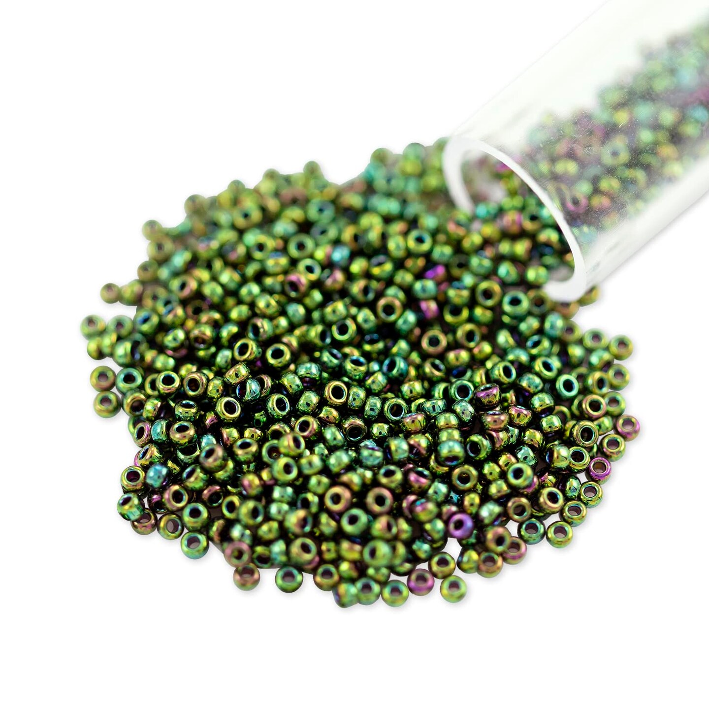 Miyuki Round Rocaille Seed Bead 15/0 Metallic Dark Green