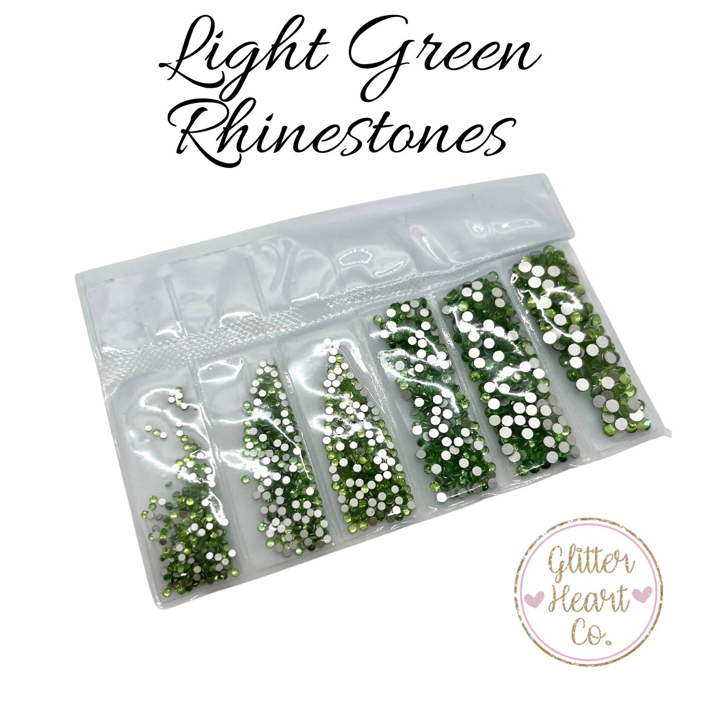 Light Green Glass Rhinestones