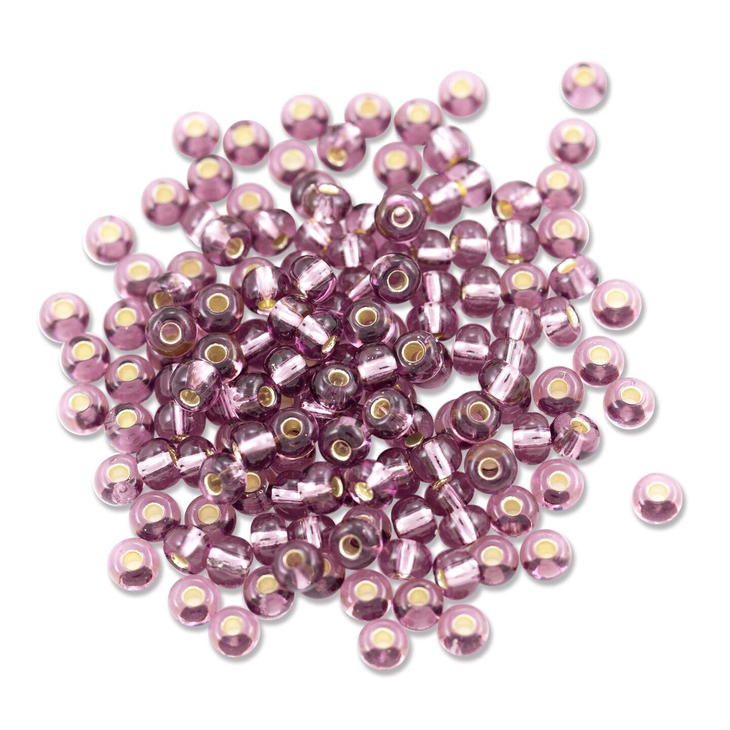 Czech Seed Bead 6/0 (4mm) Beads Silver Lined Amethyst Beads